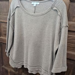 Anthropologie, She and Sky, size medium, waffle top